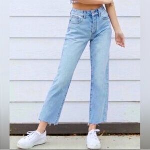Brandy Melville J Galt Button Up Straight Leg Jeans
